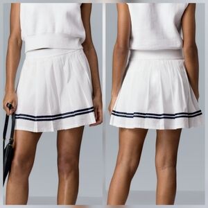 Polo Ralph Lauren Stretch High Waisted Pleated Skort In White Size XL